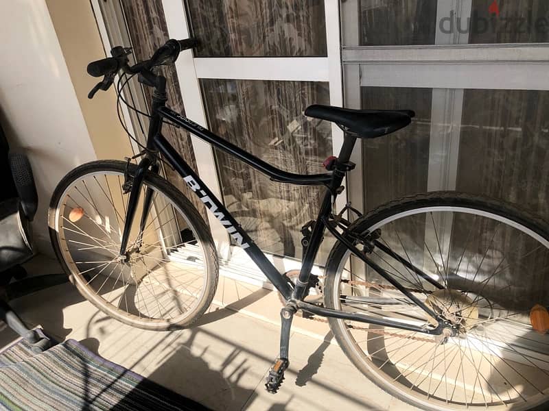 black hybrid bike riverside 100 0