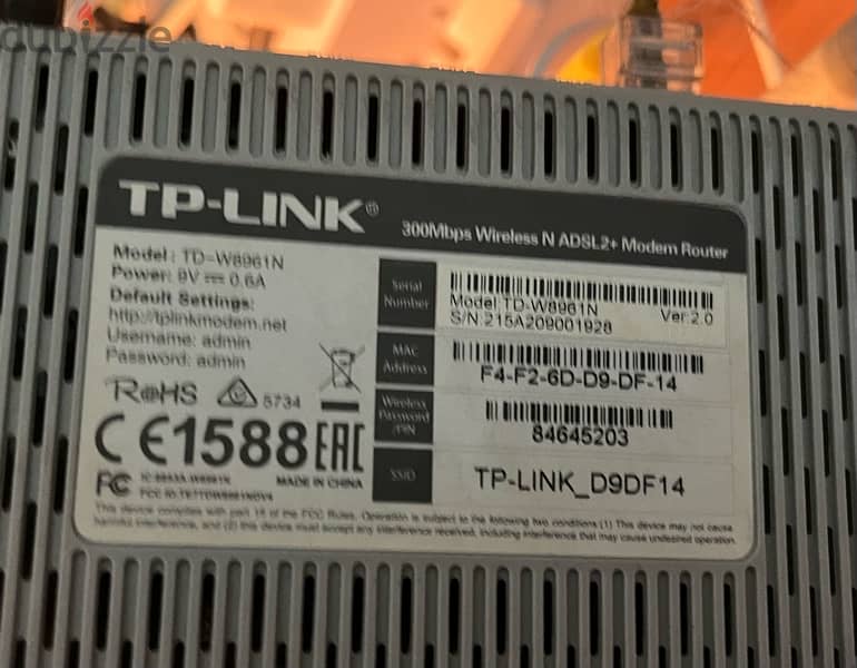 TP link router user like new model: TD-W8961N 1