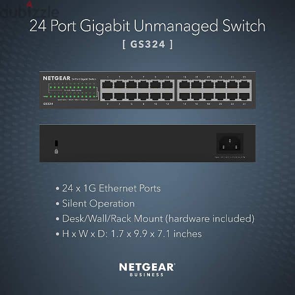 NETGEAR 24-Port Gigabit Unmanaged Switch (GS324) New from USA 11