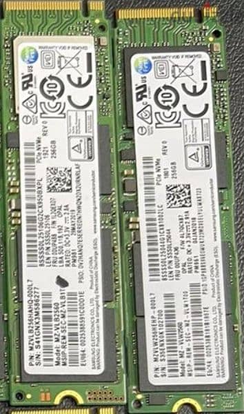 هاردات استيراد Mix NVMe/SSD [256]GB , NVME 0