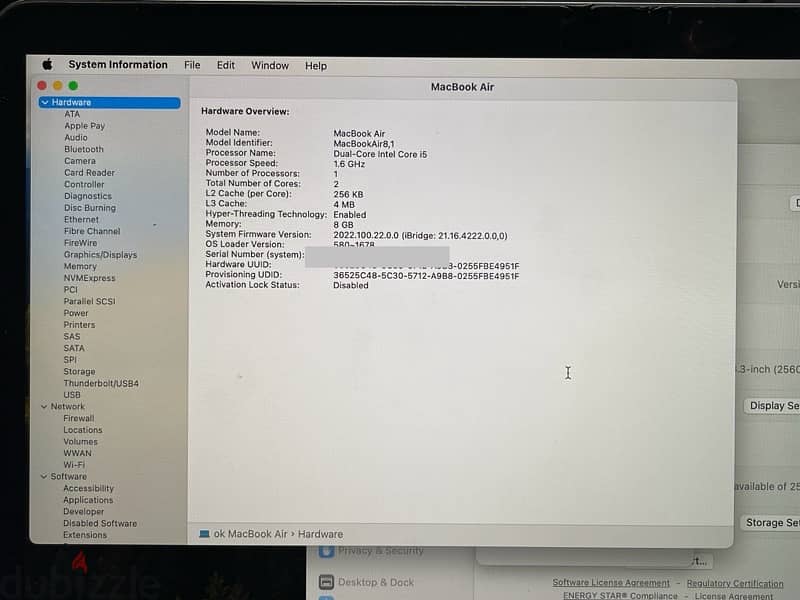 266-Apple MacBook Air 2018 1.6 i5 USED 3