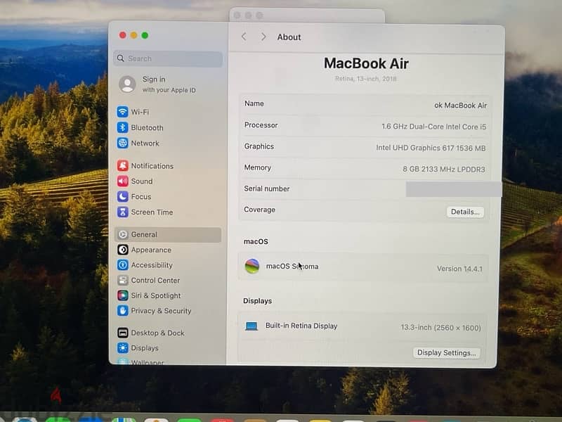 266-Apple MacBook Air 2018 1.6 i5 USED 4