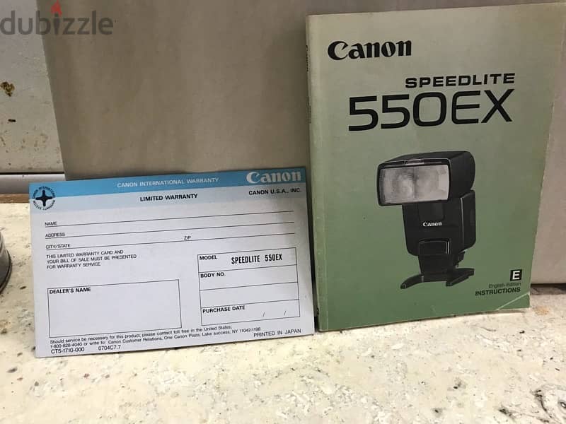 Canon Speedlite 550EX Shoe Mount Flash 1