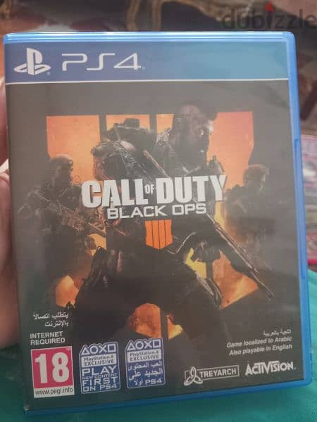 اسطوانة لعبة call of duty Black ops 4 لم تستخدم 0