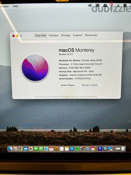 Mac Book Pro 13 inch early 2015 1