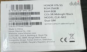 HONOR X7b 5G 256 GB   8 GB RAM DUAL SIM
