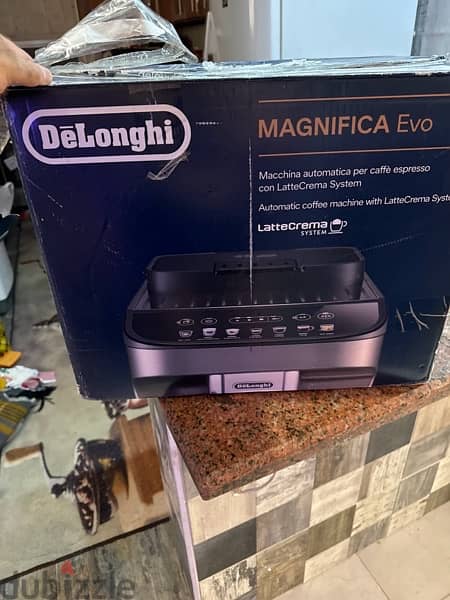 ماكينة Delonghi Magnificat Evo تم فتحها للتجربة فقط جديدة واردالإمارات 4