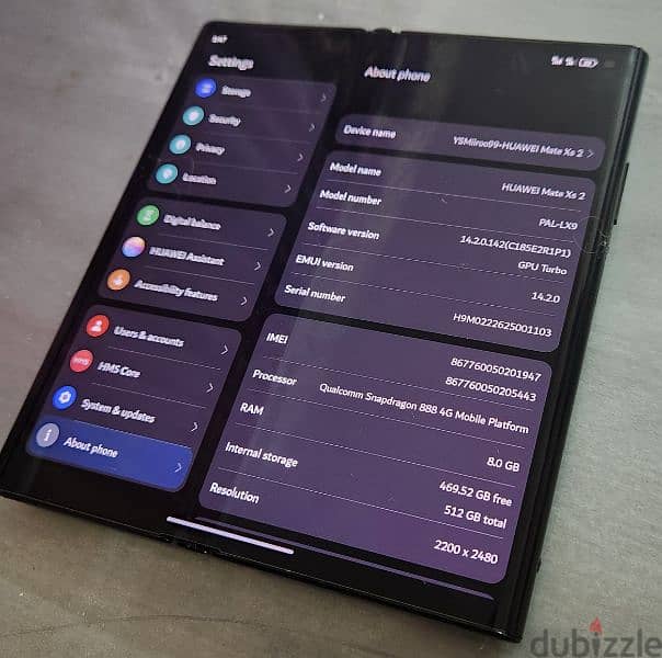 هواوي ميت xs 2 512gb بسعر مميز ٣٣. ٥٠٠  Huawei mate XS 2 1
