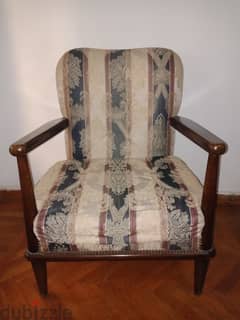 Vintage Living Room Couch Chair Beech انتريه كنبة 4 كرسي زان خشب 0