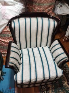 Vintage Arm Chair Set Beech انتريه 4 كرسي زان خشب