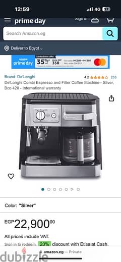 De'Longhi Combi Espresso and Filter Coffee Machine