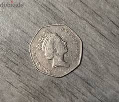 50 بنس الملكة اليزابيث الثانية المملكة المتحدة 1997