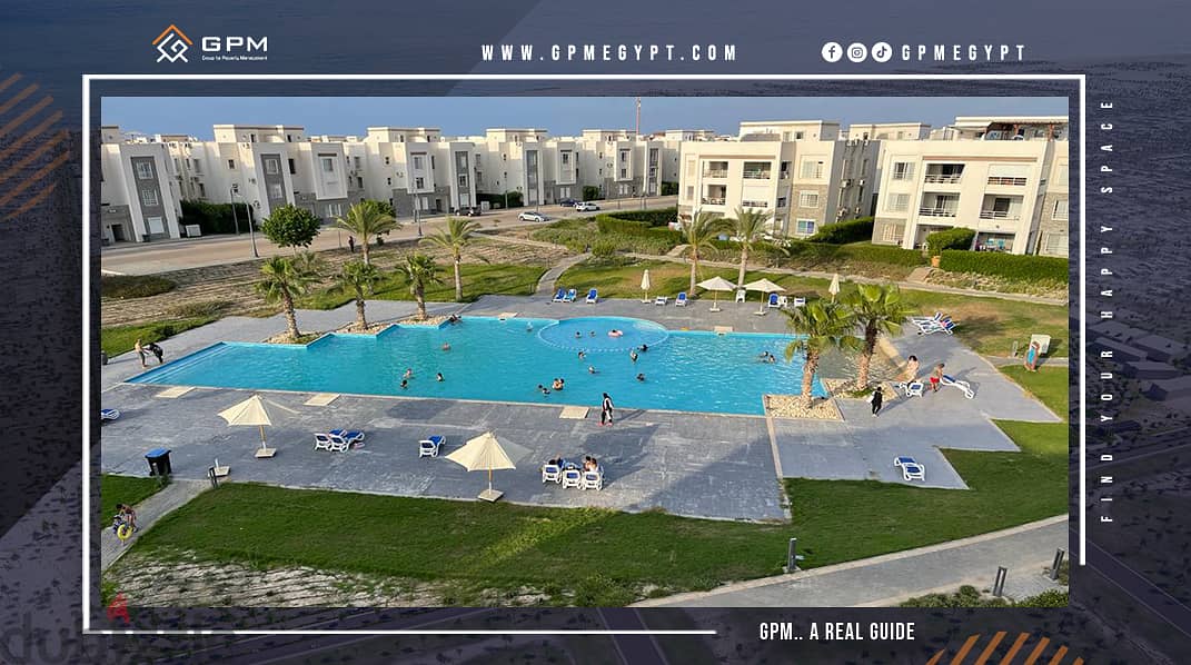 Penthouse 164m for sale in Amwaj North Coast fully finished & furnished view pool بنتهاوس للبيع في امواج الساحل الشمالي 0