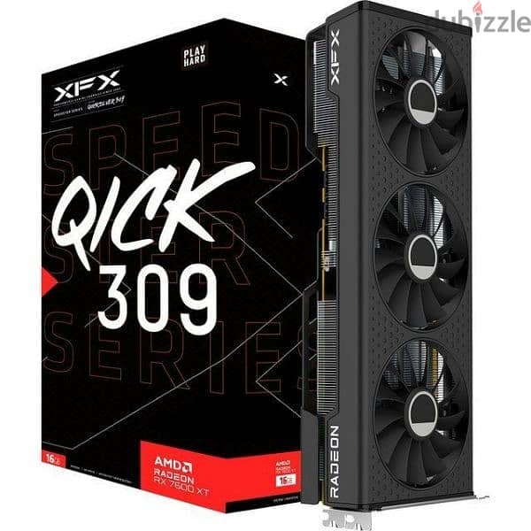 XFX SPEEDSTER QICK 309 AMD Radeon RX 7600 XT 16GB كسر زيرو زي الجديد 0