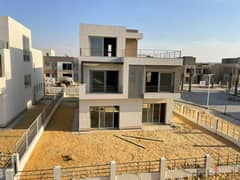 Townhouse villa for sale in Saada Compound, New Cairo, next to Al-Rehab, minutes from Swan Lake, on the Suez and Madinaty