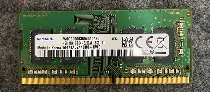 Samsung 4gb RAM (for laptop) DDR4 - 3200 MHz