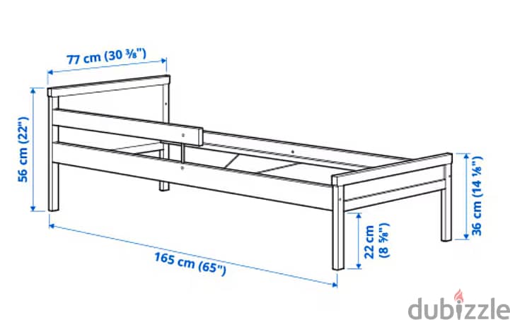 kids used IKEA BED + MATRESS  للاطفال سرير ايكيا 2