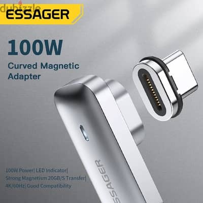 ESSAGER PD 100W Magnetic usb c otg adapter