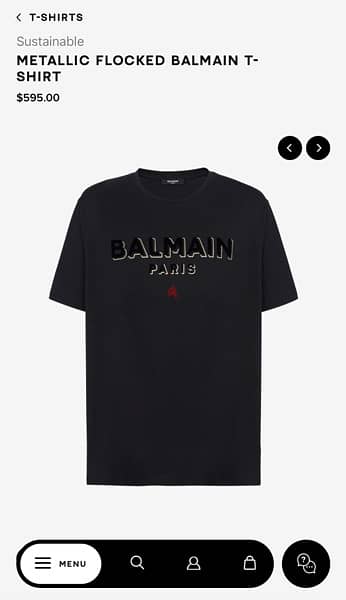 Original Balmain tshirt size Medium, 0