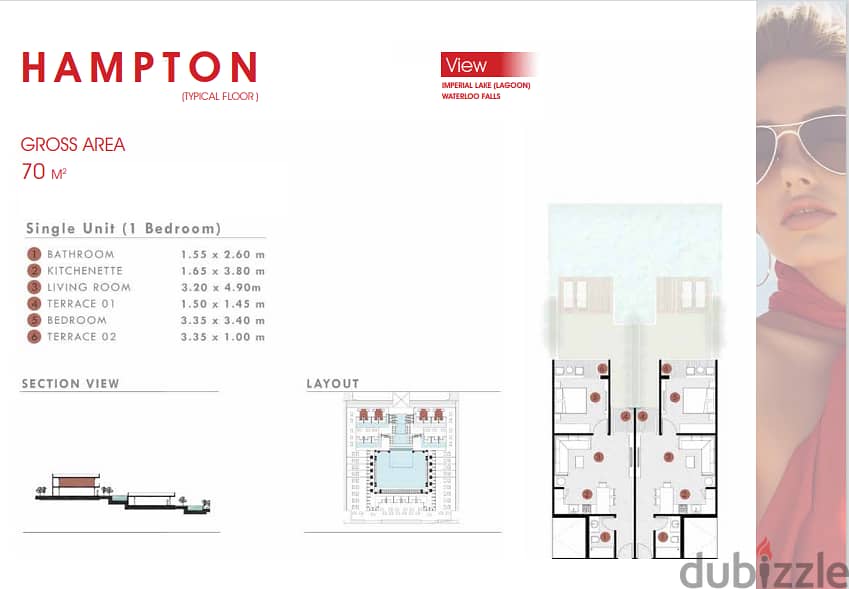 شالية 75 متر HAMPTON  للبيع بمشروع London من شركة جي دي هولدنج بالعلمين الجديدة باميز مناطق الساحل الشمالى بمنطقة الساحل الملكى 3