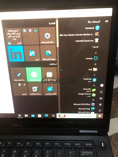 لاب توب ديل جيل سادس تتش اسكرين 5g ومات 8 تزيد لحد 32 بطريا 7سعات 4