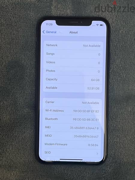 I phone X 64 GB Black 7