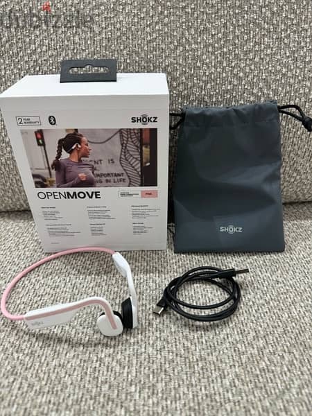 SHOKZ OpenMove Pink Wireless Open-Ear Headphones! 2