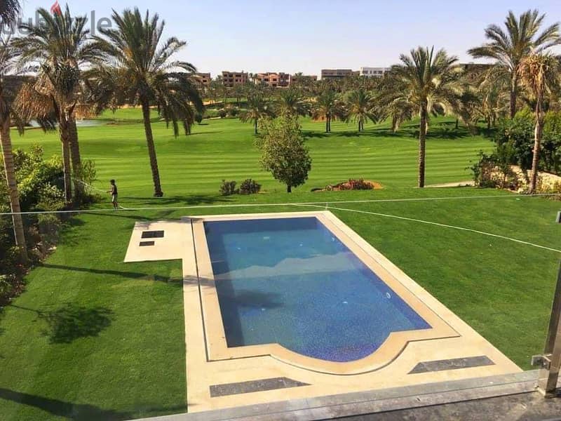 Furnished villa for rent  with a high taste directly on the golf in Katameya Heights فيلا للايجار قطامية هايتس 1