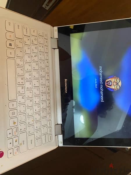 Laptop White LENOVO Touchscreen, Flip Tablet, Good condition, لبتوب 3