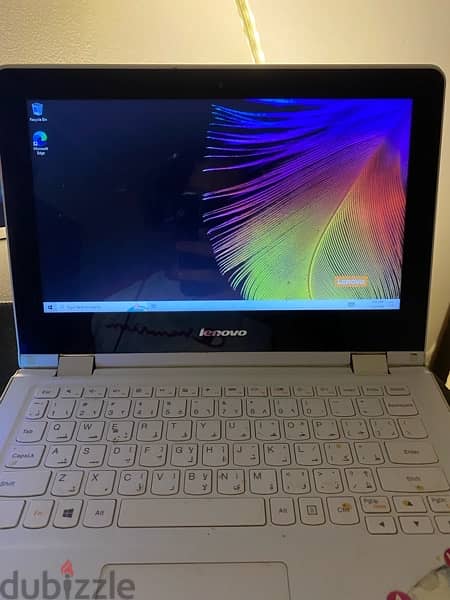 Laptop White LENOVO Touchscreen, Flip Tablet, Good condition, لبتوب 4