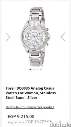 Fossil watch original for women's