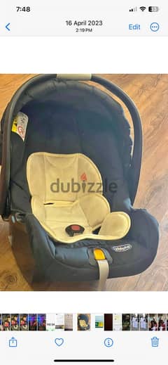 كرسى سياره  - Car seat chicco used like new 0