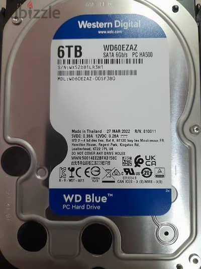 hdd western digital Blue 6tb New. هارديسك ٦ تيرا