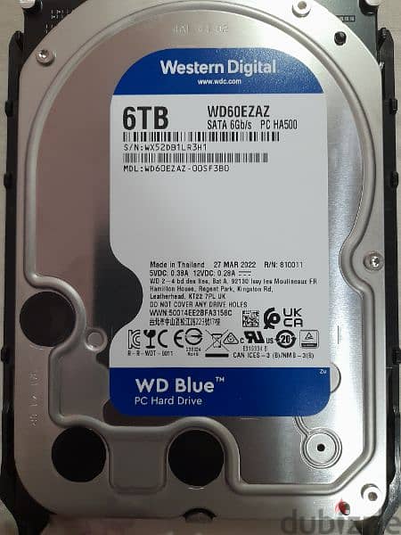 hdd western digital Blue 6tb New. هارديسك ٦ تيرا 1