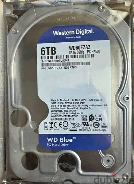 hdd western digital Blue 6tb New. هارديسك ٦ تيرا 2