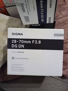 sony sigma lens 28-70mm f2.8 dg dn جديده وارد إمارات