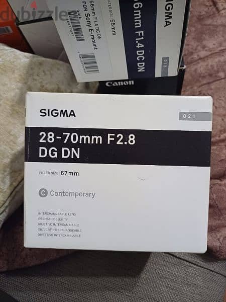 sony sigma lens 28-70mm f2.8 dg dn جديده وارد إمارات 0