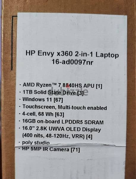 HP envy x360 16" 2.8k oled display (2024 model) 2