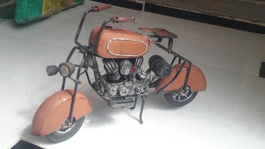 مجسم موتوسيكل ماكيت معدن بالكامل ديكور Vintage bike MOTORCYCLE