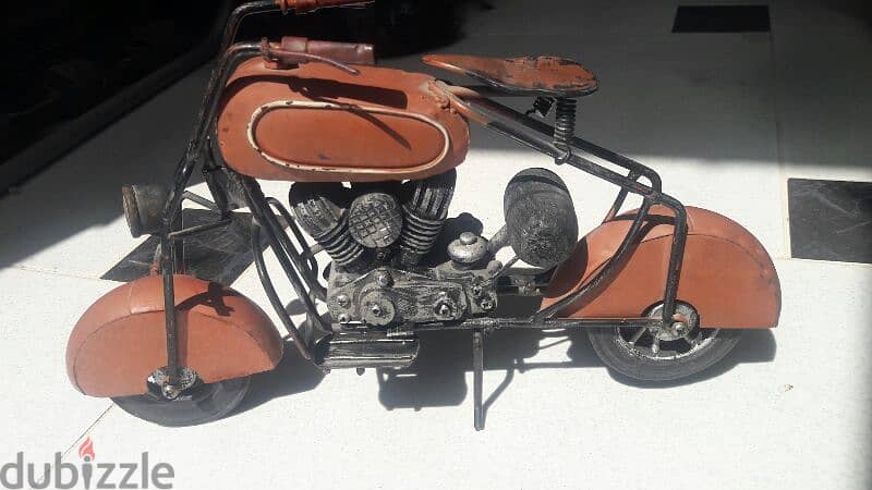 مجسم موتوسيكل ماكيت معدن بالكامل ديكور Vintage bike MOTORCYCLE 7