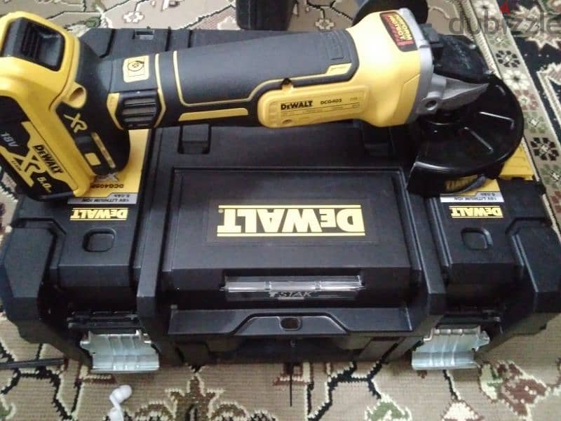 dewalt DCG405 BRUSHLESS 18V + 2 batteries 5 AMP 0