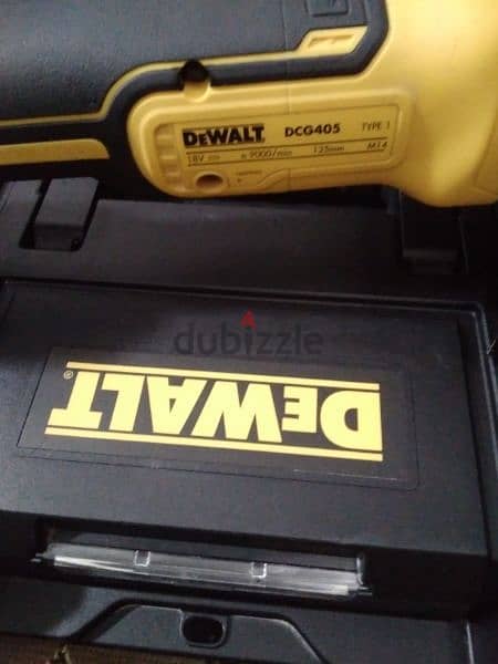 dewalt DCG405 BRUSHLESS 18V + 2 batteries 5 AMP 1