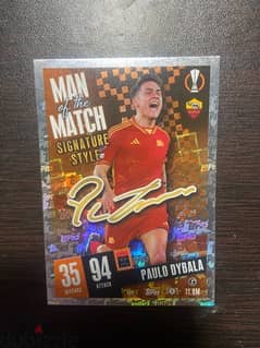 topps match attax Paulo Dybala Signature card