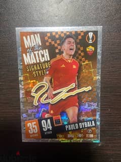 topps match attax Paulo Dybala Signature card 0