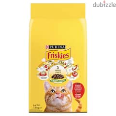 Friskies Cat Dry Food 7.5kg ( Beef & Chicken) دراى فوود للقطط