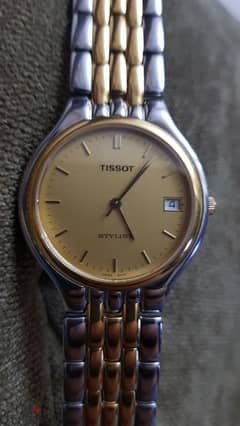 للبيع السريع ساعة Tissot Stylist Swiss Original Bracelet Silver Gold