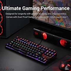 Redragon K552 Mechanical Gaming Keyboard Rainbow LED Backlit Wired wi