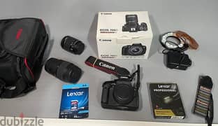 CANON 700D +lens 70-300 +reader+ring flash …