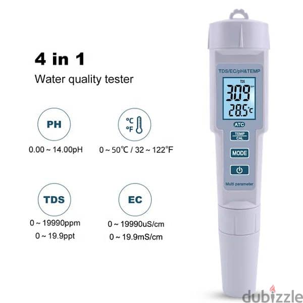 جهاز قياس ملوحه PPM و حموضه PH و حرارة 1