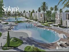 4Bed villa for sale down payment 1.3 million Solari Ras El Hekma Village North Coast next to Swan Lake first row sea view 0